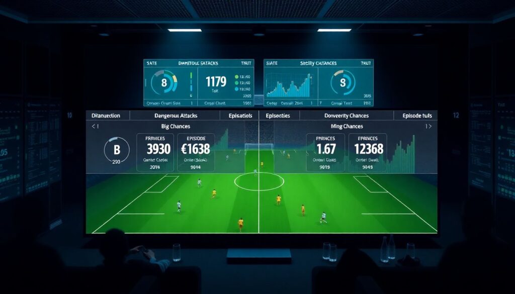 Публикация статистики по голам и опасным моментам в реальном времени - иллюстрация